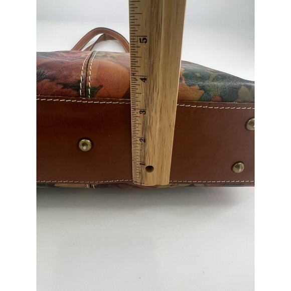 Patricia Nash Purse Floral Leather Brown Bag Poppy Spring Handbag Shoulder Tote - Picture 8 of 16